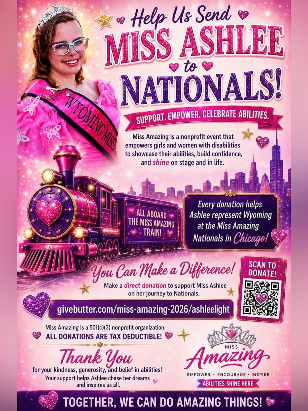 Sparkle for Ashlee - Miss Amazing Nationals Fundraiser 💜 @redmoon76 6/6 5PM EST